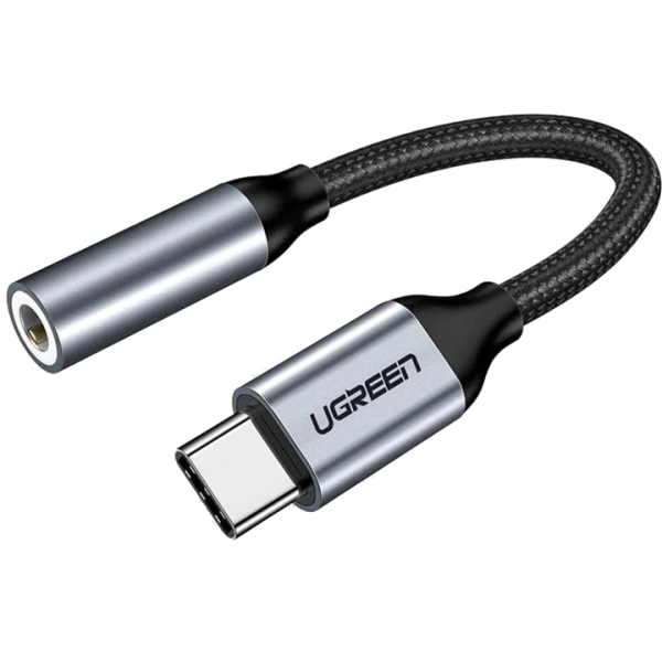 Перехідник UGREEN AV142 USB-C to 3.5 мм Jack, 10см