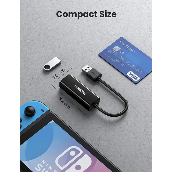 Адаптер UGREEN USB 3.0 Gigabit Ethernet Adapter (Black)