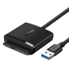 Адаптер для HDD/SSD UGREEN CM257 USB 3.0 to SATA 2.5"/3.5" з підтримкою UASP, 0.5 м, Black