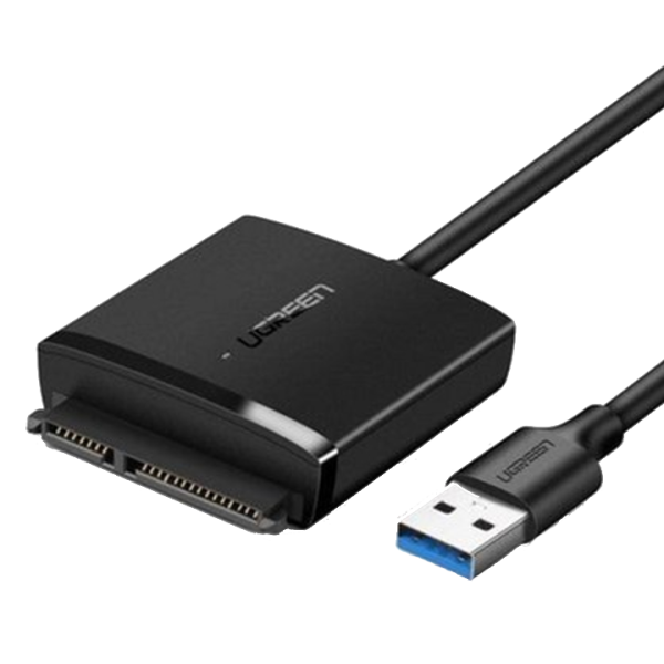 Адаптер для HDD/SSD UGREEN CM257 USB 3.0 to SATA 2.5"/3.5" з підтримкою UASP, 0.5 м, Black