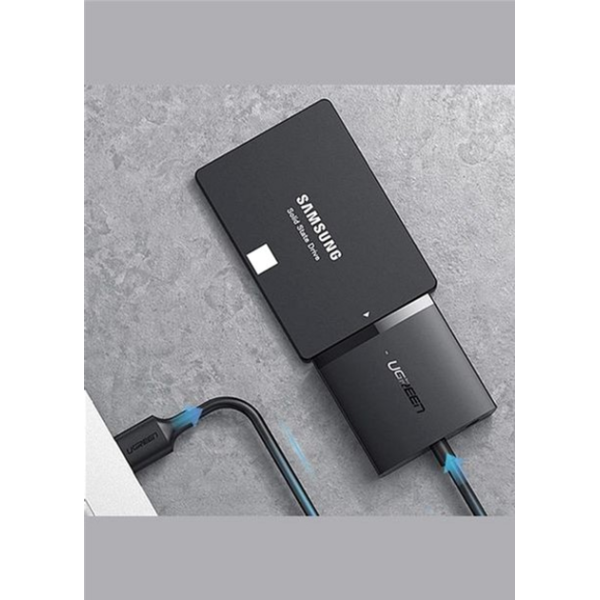 Адаптер для HDD/SSD UGREEN CM257 USB 3.0 to SATA 2.5"/3.5" з підтримкою UASP, 0.5 м, Black