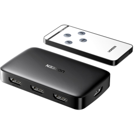 Спліттер HDMI перемикач UGREEN CM332 (3x1) з пультом, підтримка 4K@30Hz, чорний