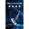 Кабель UGREEN CM450 USB Type-C (Male) to 3.5 мм Jack (Male) з чипом, 1 м, Black