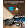 Адаптер-перехідник Ugreen CM513 VGA to HDMI з аудіо та живленням, Black (0.15 м)