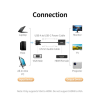 Адаптер-перехідник Ugreen CM513 VGA to HDMI з аудіо та живленням, Black (0.15 м)