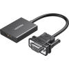 Адаптер-перехідник Ugreen CM513 VGA to HDMI з аудіо та живленням, Black (0.15 м)