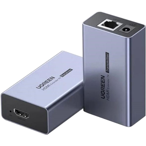 Адаптер HDMI подовжувач Ugreen CM609 Over Ethernet до 50 м, Gray