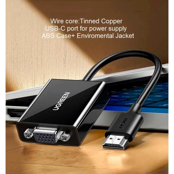 Перехідник UGREEN CM611 HDMI to VGA Adapter