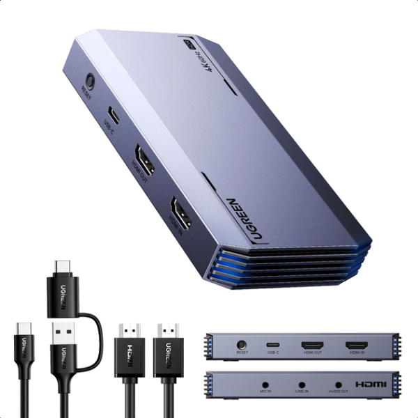 Конвертер сигналу UGREEN CM700 HDMI Video Capture 4K@60Hz (Gray)