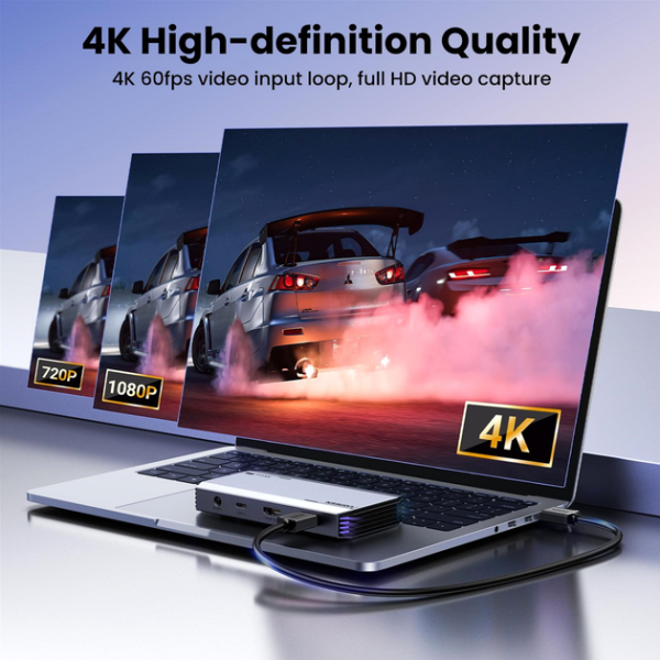 Конвертер сигналу UGREEN CM700 HDMI Video Capture 4K@60Hz (Gray)