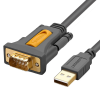 Кабель-адаптер UGREEN CR104 USB 2.0 to RS-232 DB9 Male Black