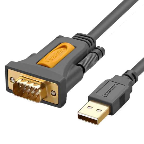 Кабель-адаптер UGREEN CR104 USB 2.0 to RS-232 DB9 Male Black