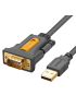 Кабель-адаптер UGREEN CR104 USB 2.0 to RS-232 DB9 Male Black