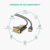 Кабель-адаптер UGREEN CR104 USB 2.0 to RS-232 DB9 Male Black