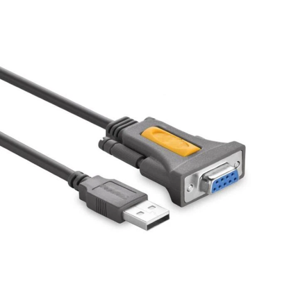 Кабель-адаптер UGREEN CR104 USB 2.0 to RS-232 DB9 Female 1.5м/2м/3м Black