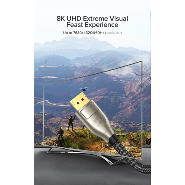 Кабель UGREEN DP112 DisplayPort 1.4 to DisplayPort 8K@60Hz/4K@144Hz