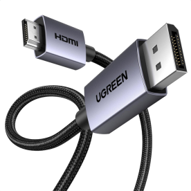 Кабель UGREEN DP125 DisplayPort to HDMI 2.0 4K@30Hz Black