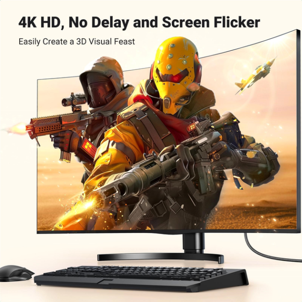 Кабель UGREEN DP125 DisplayPort to HDMI 2.0 4K@30Hz Black