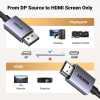 Кабель UGREEN DP125 DisplayPort to HDMI 2.0 4K@30Hz Black