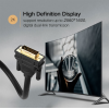 Кабель UGREEN DV101 DVI (24+1) Male to Male Cable Gold Plated Black