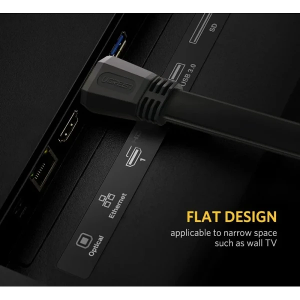 Кабель UGREEN ED015 HDMI Flat Cable 2m