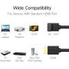 Кабель HDMI Ugreen HD103 з кутовим роз’ємом 90°, 1м / 2м, чорний