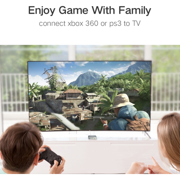 Кабель HDMI Ugreen HD103 з кутовим роз’ємом 90°, 1м / 2м, чорний