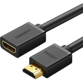 Кабель-подовжувач UGREEN HD107 HDMI Male-Female Extension 0.5м / 1м Black (4K, HDMI 2.0)