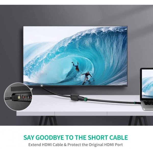 Кабель-подовжувач UGREEN HD107 HDMI Male-Female Extension 0.5м / 1м Black (4K, HDMI 2.0)