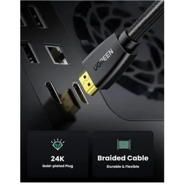 Кабель UGREEN HD118 HDMI to HDMI 2.0 4K UHD High-Speed Cable Black
