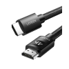 Кабель HDMI Ugreen HD119, 4K, HDR, HDMI 2.0, плетеный, черный