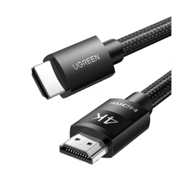 Кабель HDMI Ugreen HD119, 4K, HDR, HDMI 2.0, плетений, чорний