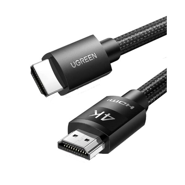 Кабель HDMI Ugreen HD119, 4K, HDR, HDMI 2.0, плетеный, черный