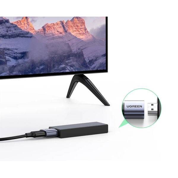 HDMI-адаптер UGREEN HD159 8K Ultra HD Female-to-Female Extension HDMI 2.1, Space Gray