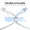 Кабель UGREEN L502 USB-C to USB-C PD 100W (5A) Fast Charging Braided Cable 2 м — White