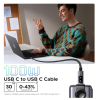 Кабель UGREEN UNO L509 USB-C to USB-C PD100W з LED-індикатором, чорний
