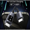 Кабель UGREEN UNO L509 USB-C to USB-C PD100W з LED-індикатором, чорний