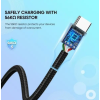 Кабель Ugreen L514 USB Type-C 3A (1 м, чорний) з алюмінієвим корпусом і нейлоновим обплетенням