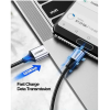 Кабель Ugreen L514 USB Type-C 3A (1 м, чорний) з алюмінієвим корпусом і нейлоновим обплетенням