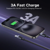 Кабель UGREEN L524 USB-C to USB-C PD 60W (3A) Fast Charging Braided Cable — Space Gray