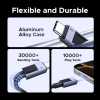 Кабель UGREEN L524 USB-C to USB-C PD 60W (3A) Fast Charging Braided Cable — Space Gray