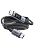Кабель UGREEN L530 USB-C to USB-C 240W з дисплеєм Fast Charging Cable 1m (Space Gray)