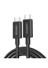 Кабель UGREEN L703 Thunderbolt 5 USB-C — USB-C 80 Гбіт/с PD 240W 16K 1 м (Чорний)