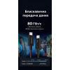 Кабель UGREEN L703 Thunderbolt 5 USB-C — USB-C 80 Гбіт/с PD 240W 16K 1 м (Чорний)
