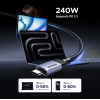 Кабель UGREEN USB4 Gen 3 Type-C to Type-C 240W, Thunderbolt 3/4, 1 м (L705, Space Gray)