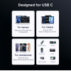 Кабель UGREEN USB4 Gen 3 Type-C to Type-C 240W, Thunderbolt 3/4, 1 м (L705, Space Gray)