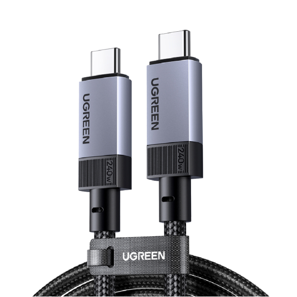 Кабель UGREEN USB4 Gen 3 Type-C to Type-C 240W, Thunderbolt 3/4, 1 м (L705, Space Gray)