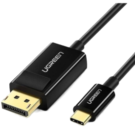 Кабель UGREEN MM139 USB-C → DisplayPort 1.5 м 4K@30Hz / 2K@60Hz, Black