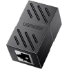 З'єднувач витої пари RJ45 Ugreen NW114 Cat7/Cat6/Cat5e Ethernet розʼєм-подовжувач, Black/White