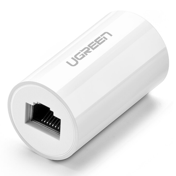 Захисний Ethernet-адаптер від грози Ugreen RJ45 NW116, Black/White